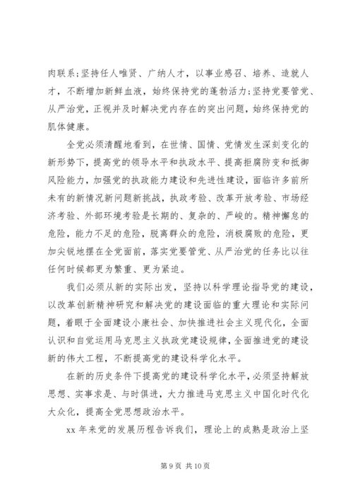 党的建设必须坚持解放思想思想汇报.docx