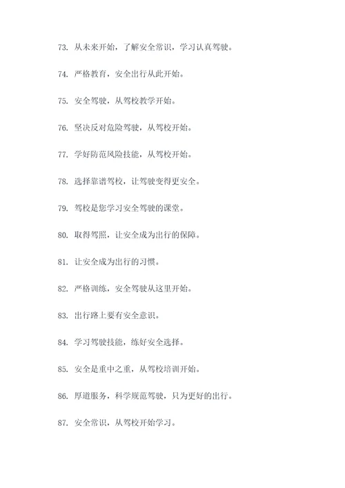 整治驾校宣传标语