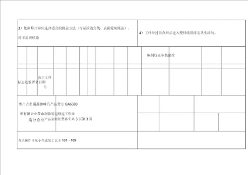 涂装返修调漆作业指导书