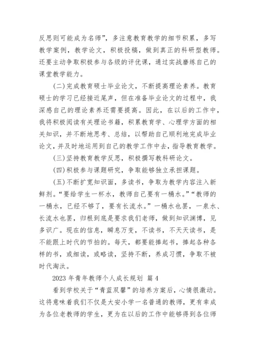 2023年青年教师个人成长规划.docx