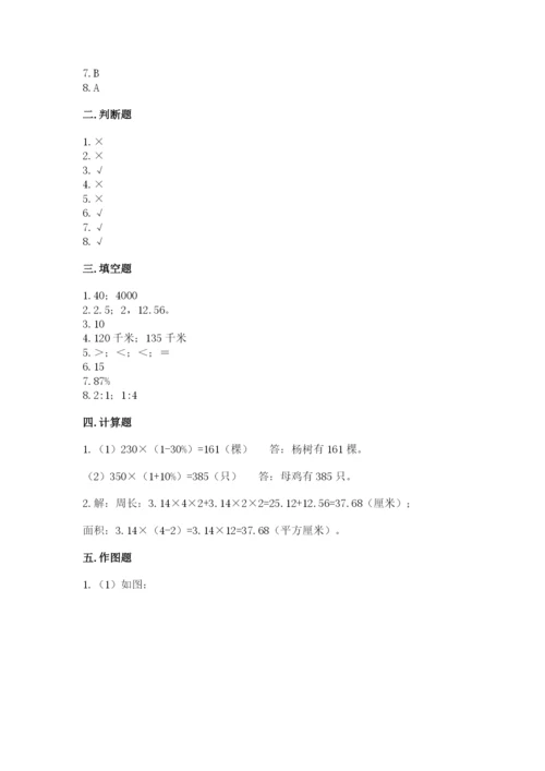 人教版六年级上册数学期末考试卷附答案（培优a卷）.docx