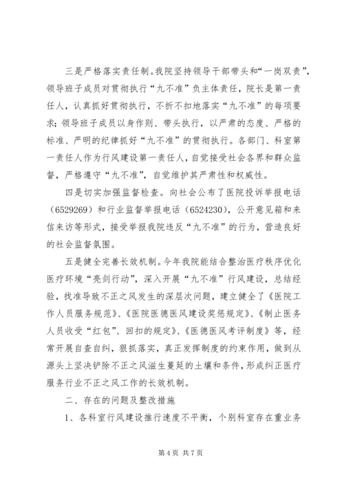 学习讨论落实“九不准”汇报_1.docx