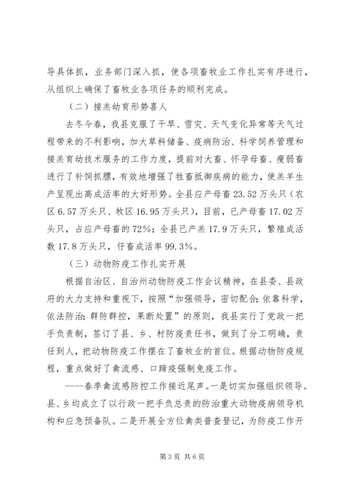 县畜牧业工作调研汇报 (2).docx