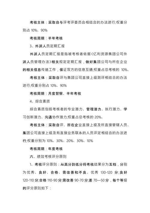 员工绩效考核方案