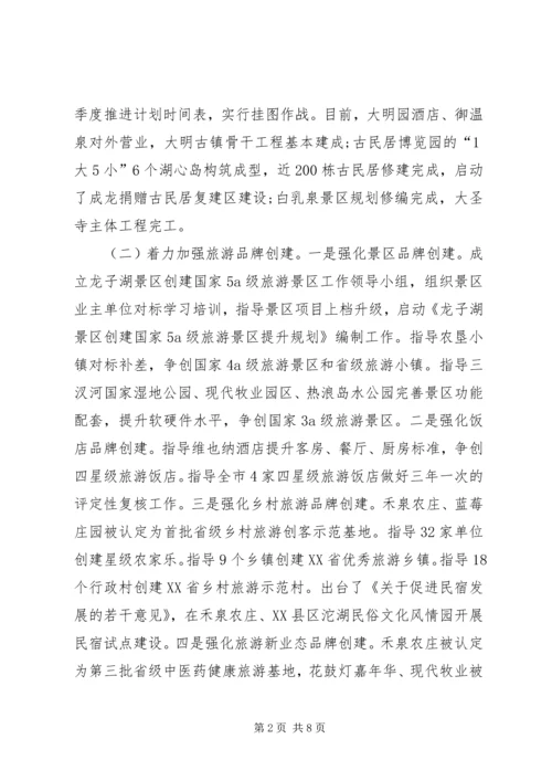 旅游局上半年工作总结和下半年工作安排.docx