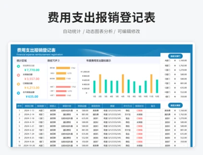 费用支出报销登记表