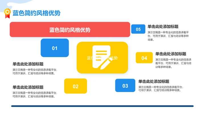 蓝色简约风企业安全管理
