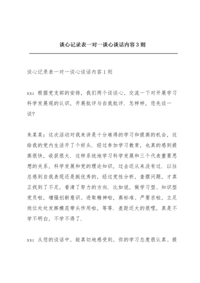 谈心记录表一对一谈心谈话内容3则.docx