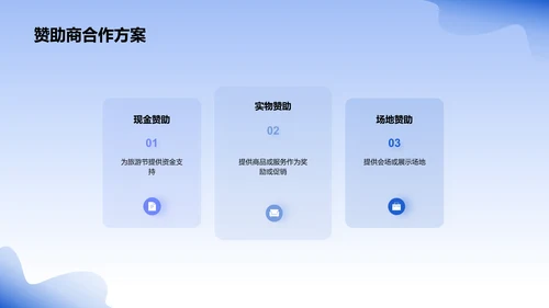 蓝色现代商务文化旅游节策划PPT模板