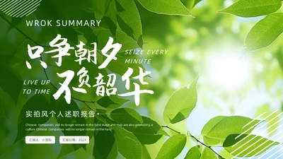 实拍风个人述职报告PPT模板