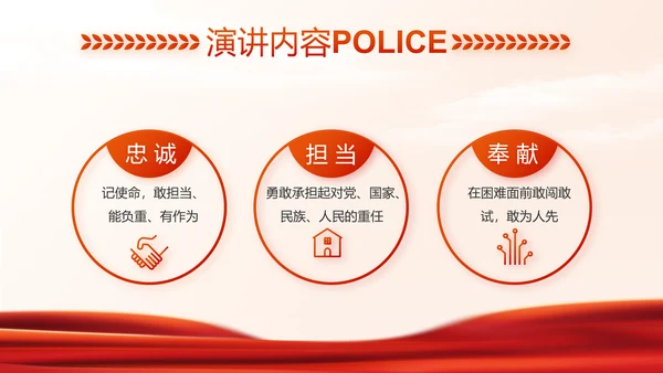 红色大气公安警察禁毒宣传动态PPT