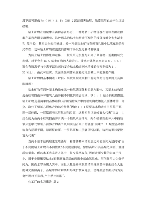 化工厂的实习报告集合8篇.docx