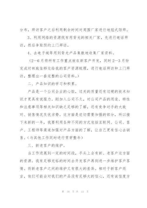 企业销售人员工作计划.docx