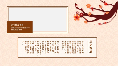 红色春节习俗公开课PPT模板