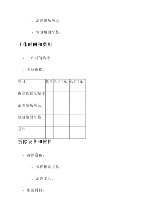 温州楼梯拆除报价单