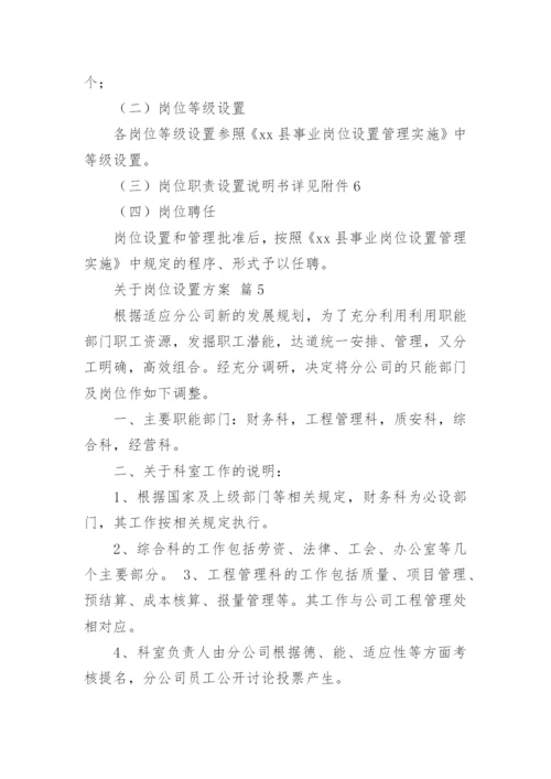 关于岗位设置方案.docx