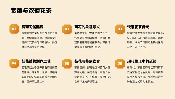 橙色中国风寒露节气PPT模板