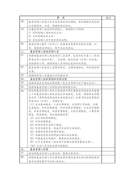 私募基金管理人登记法律尽职调查清单.docx