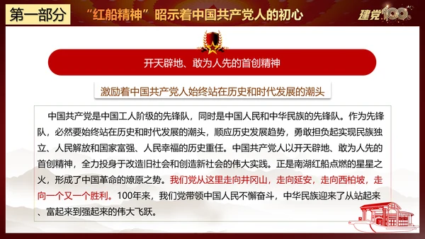 大力弘扬红船精神党史教学课件ppt模板