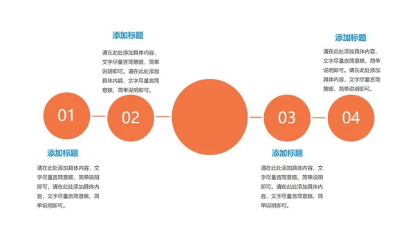 橙色简约风几何商务总结PPT模板
