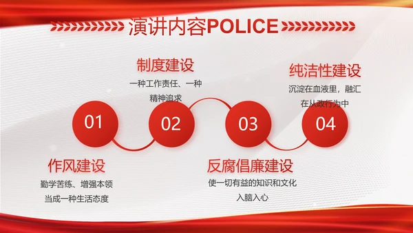 大气时尚司法警察公安工作总结动态PPT模板