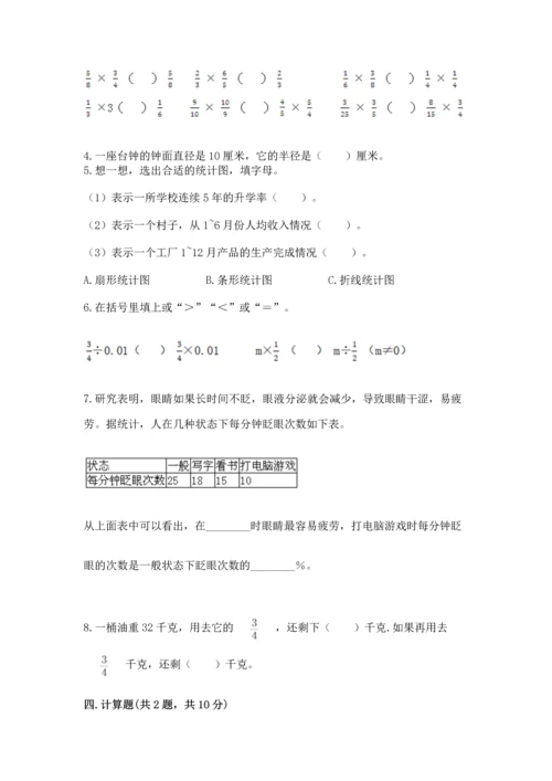 人教版六年级上册数学期末模拟卷精品【名师推荐】.docx