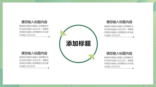 绿色商务风总结汇报PPT模板