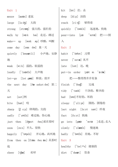 译林版六年级下册单词6B附音标共3页