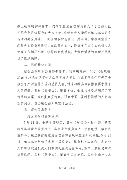 乡镇应急宣传活动总结.docx