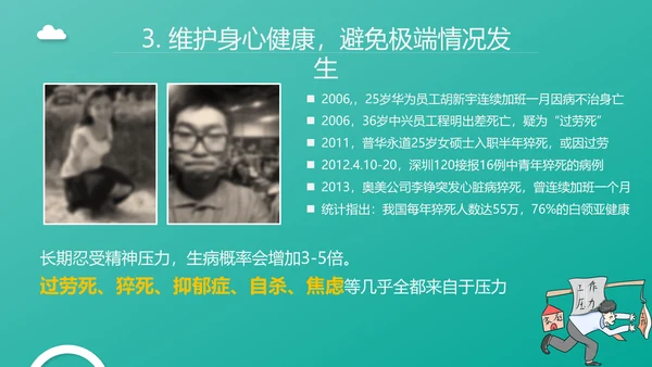 企业管理之员工压力管理PPT模板