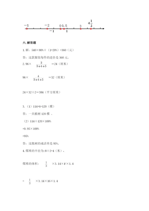小升初数学期末测试卷附答案【夺分金卷】.docx