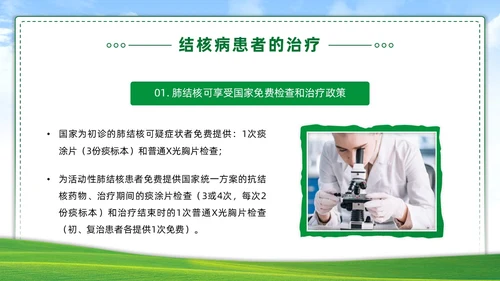 绿色简约世界防治结核病日你我共同努力终结结核流行PPT课件