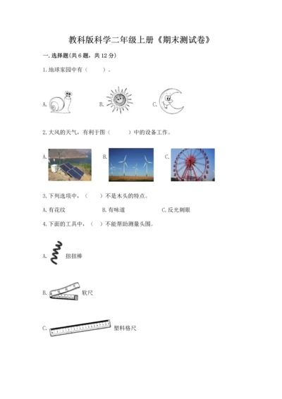 教科版科学二年级上册《期末测试卷》精品【典优】.docx