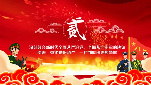 从严治军传承红色基因担当强军重任部队党课PPT
