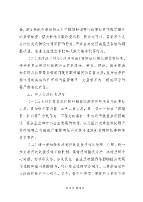 政务中心行政效能监察工作计划.docx