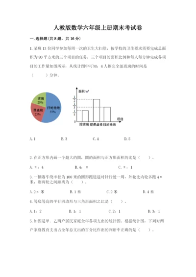 人教版数学六年级上册期末考试卷带答案（预热题）.docx