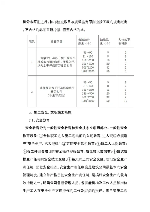 脚手架综合施工方法