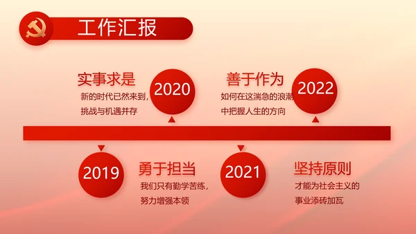 红色党建党支部基层干部述职报告PPT