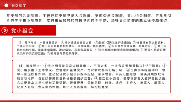党支部七项组织生活制度落实规范党课PPT