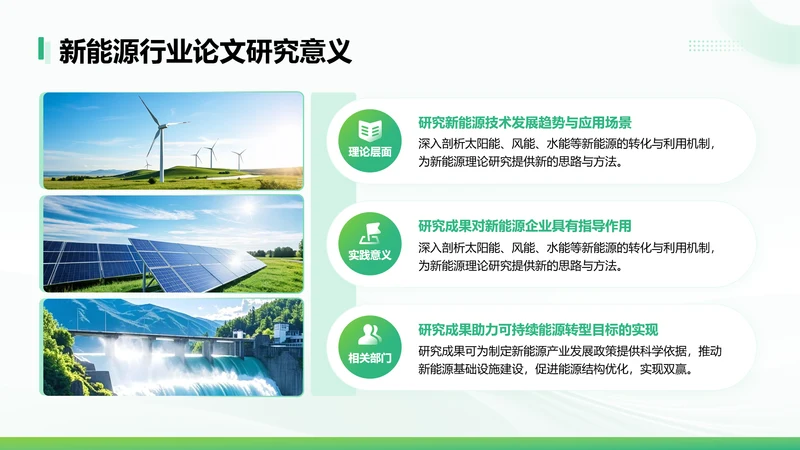 绿色简约风新能源行业论文研究意义