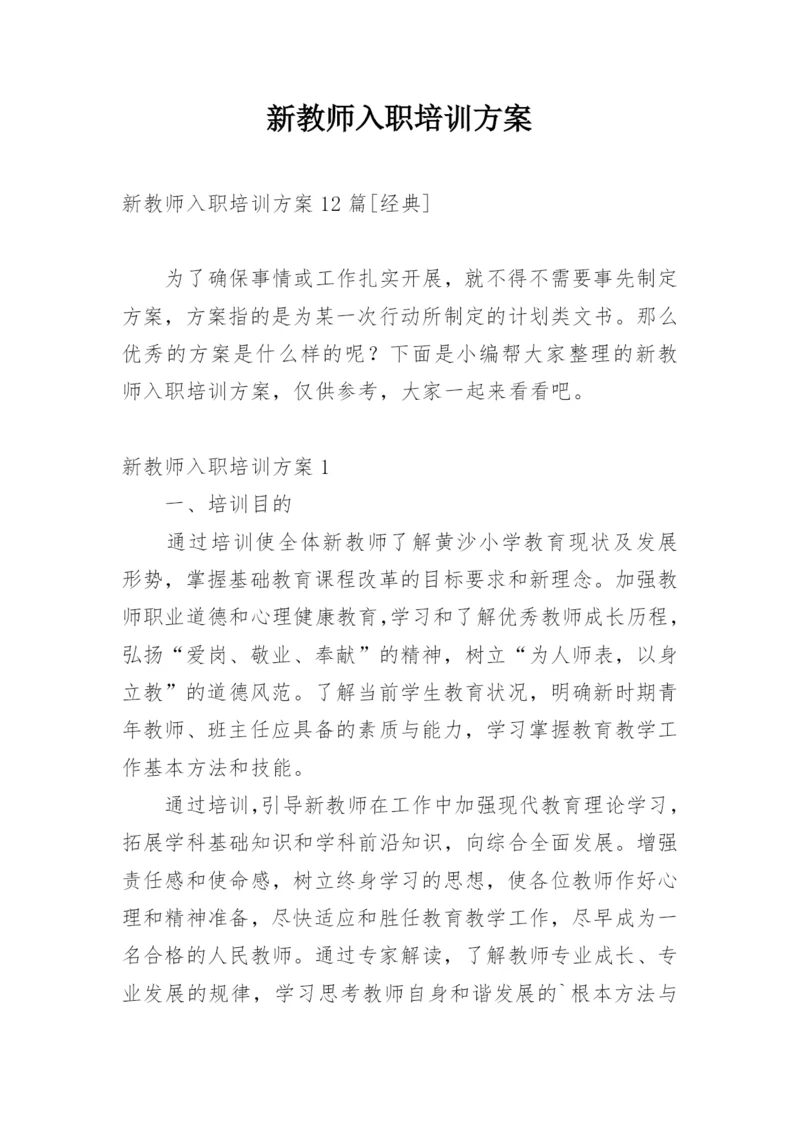 新教师入职培训方案.docx