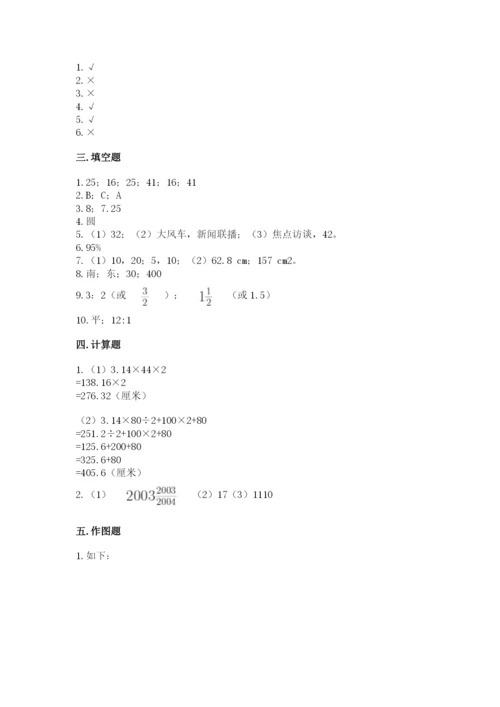 2022人教版六年级上册数学期末测试卷附答案【夺分金卷】.docx