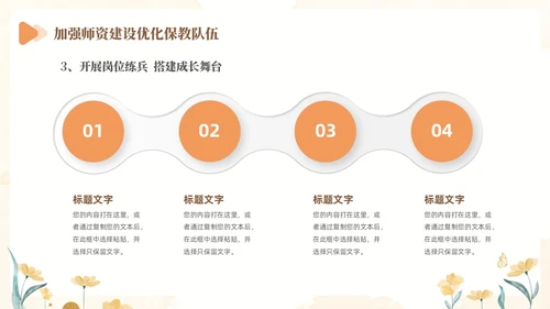 黄色水彩花卉幼儿园省优自评报告PP
