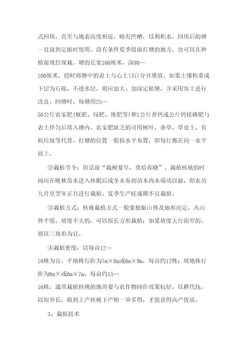 核桃栽培管理技术