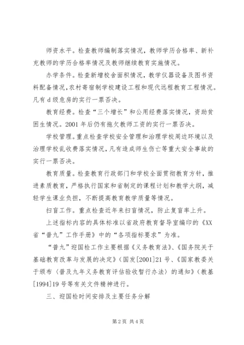 乡镇普九迎国检工作方案.docx