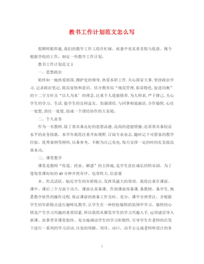 精编之教书工作计划范文怎么写.docx