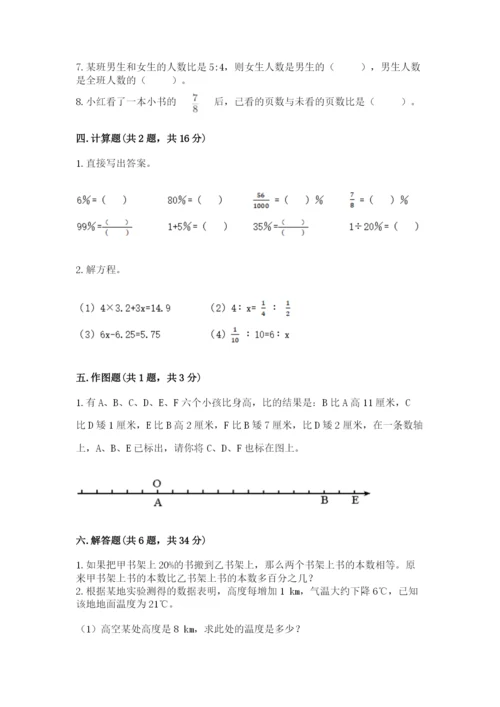 北师大版小学数学六年级下册期末检测试题附参考答案【黄金题型】.docx