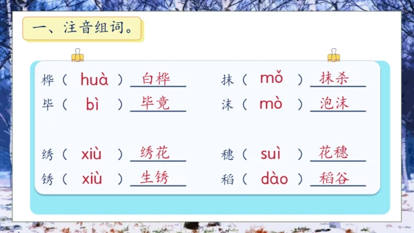 【核心素养】部编版语文四年级下册-11.白桦 第1课时（课件）