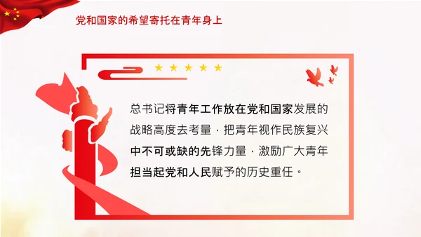 青年观团委共青团成立100周年讲话PPT模板