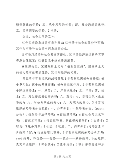 从创新社会管理谈政府同非营利组织的互动精编.docx